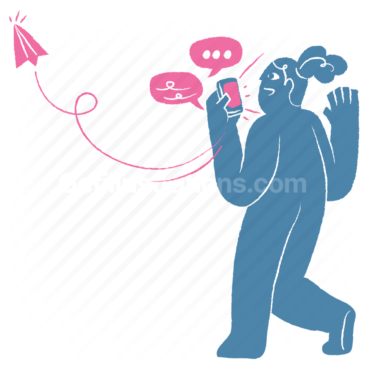 Social Media and Communication  illustration preview image